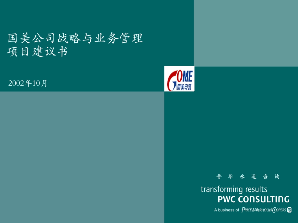 国美公司战略与业务管理项目建议书.pdf_第1页
