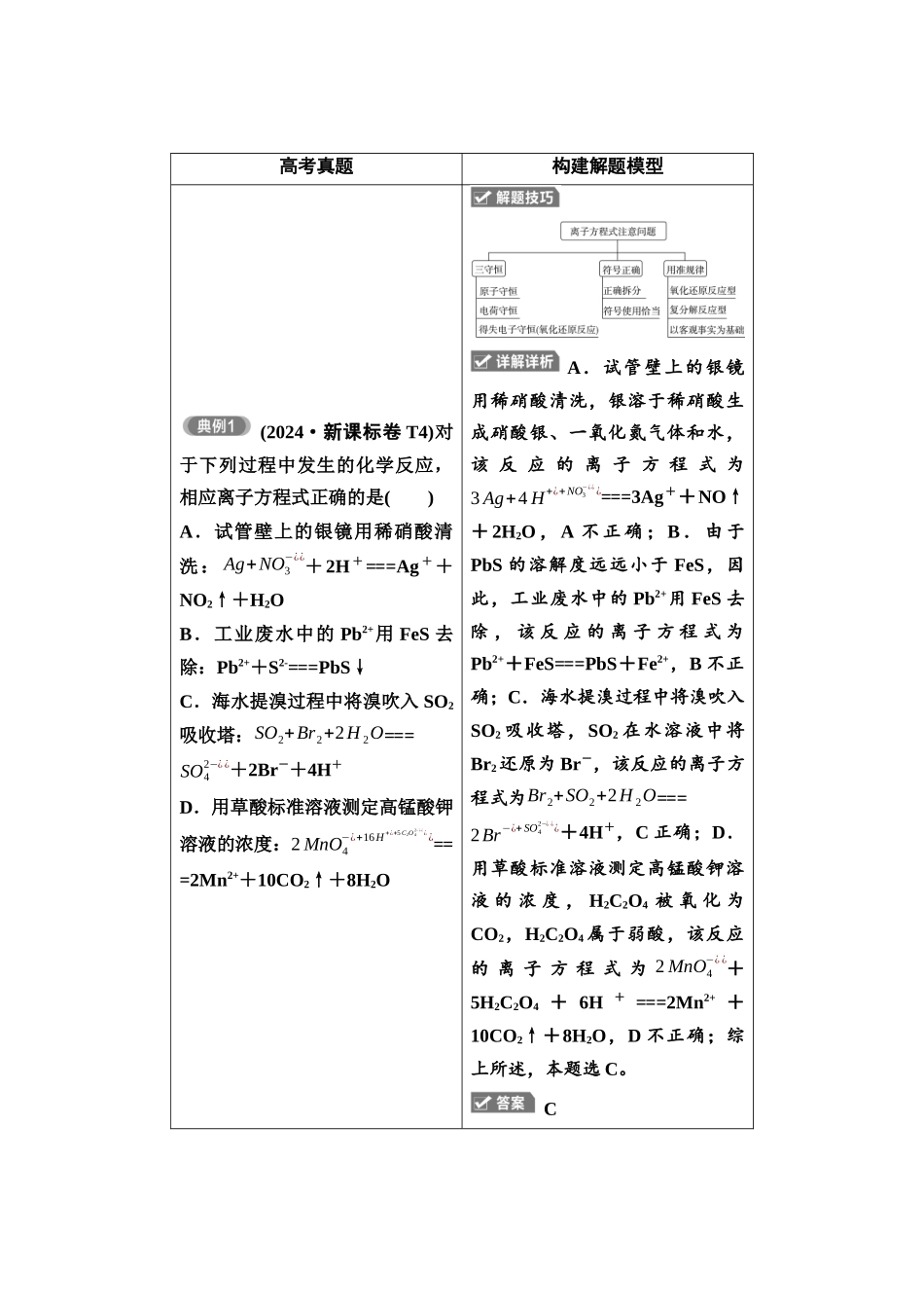 2026版《课堂新坐标》高三化学一轮复习不定项版5母题必读命题区间三离子反应氧化还原反应.docx_第2页