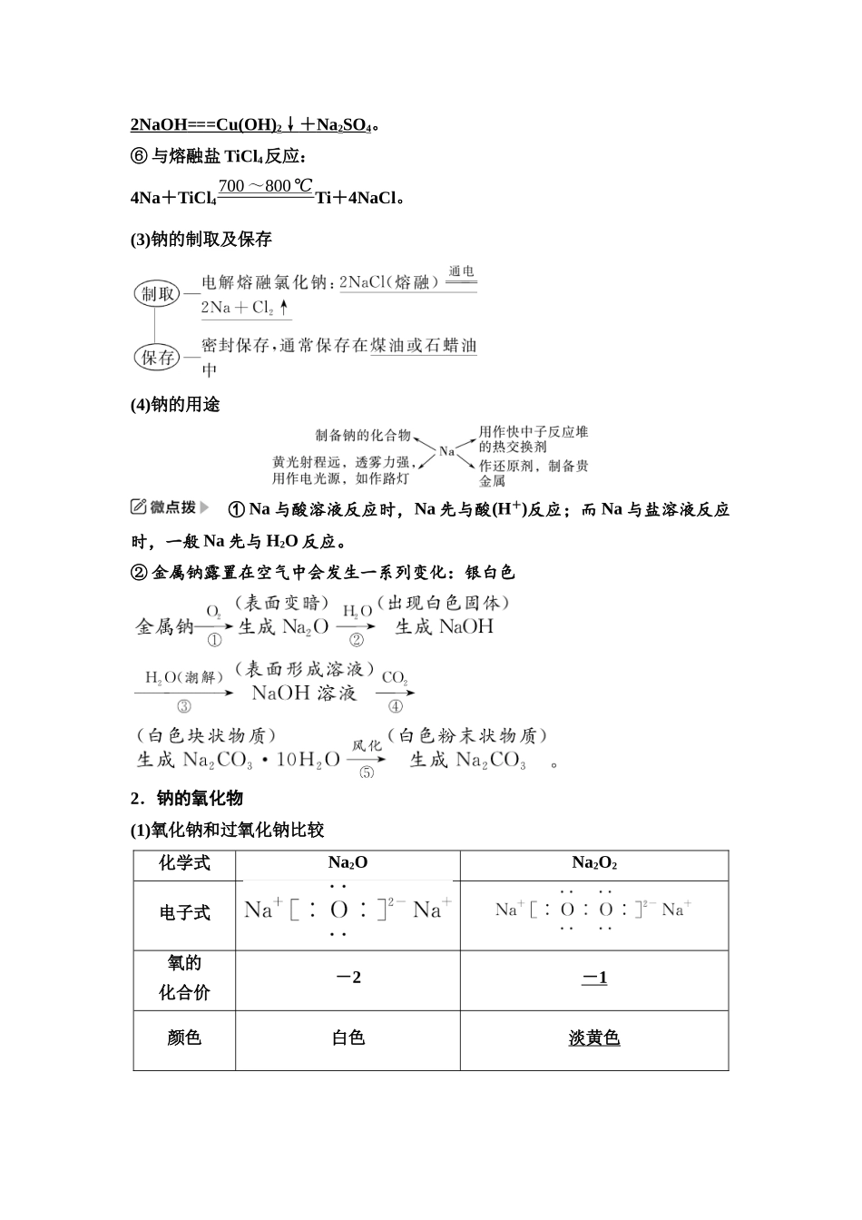 2026版《课堂新坐标》高三化学一轮复习江苏专版14第一篇第二部分专题3第10讲金属钠及钠的化合物(基础课).docx_第2页