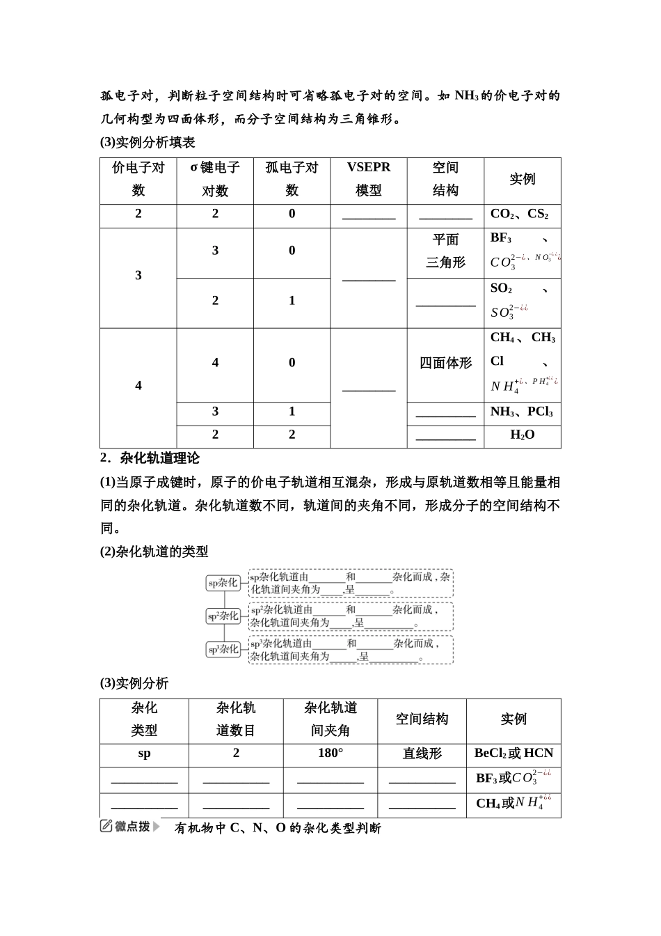 2026版《课堂新坐标》高三化学一轮复习江苏专版35第一篇第三部分专题5第26讲分子空间结构与物质性质(基础课)(1).docx_第2页