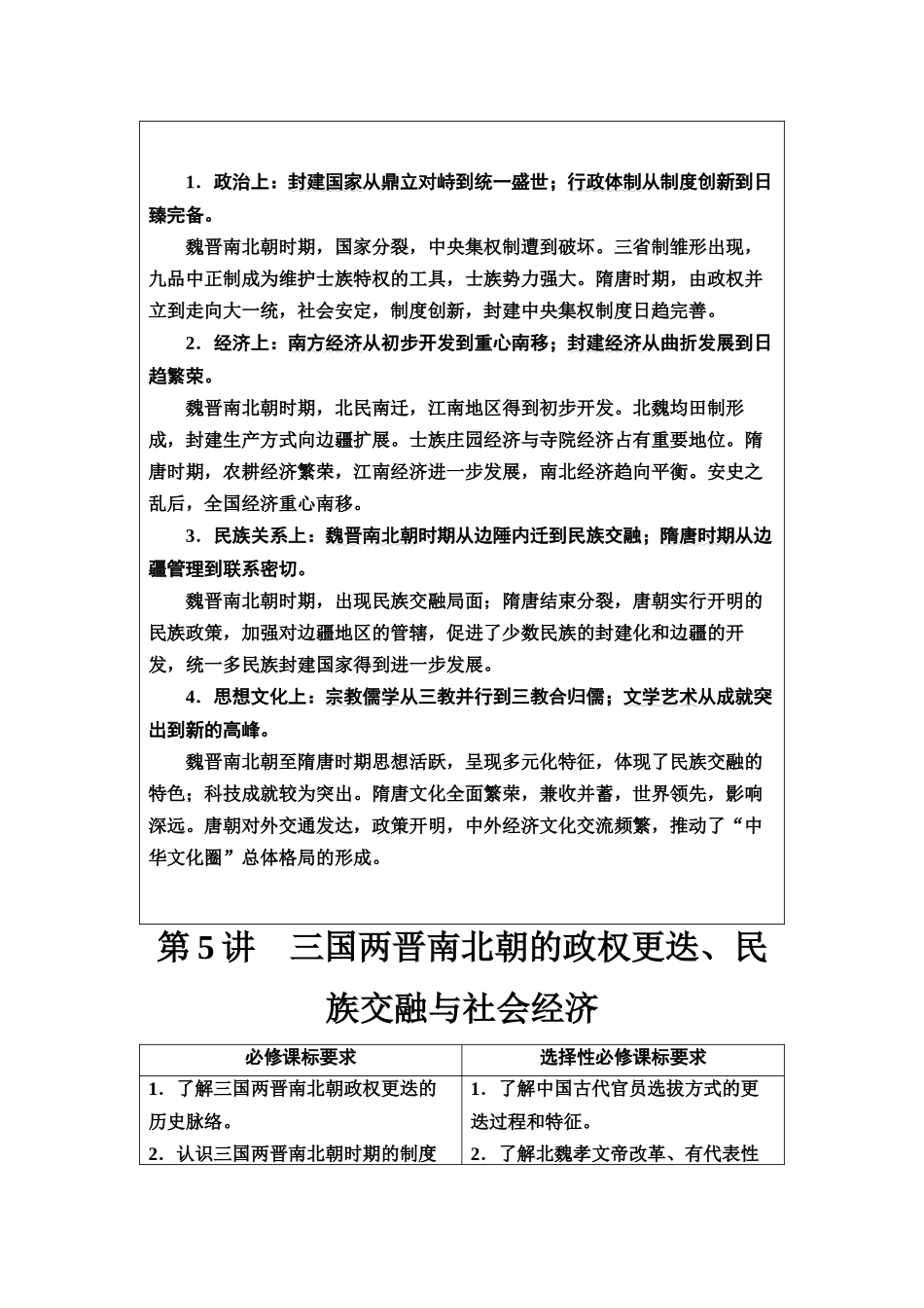 2026版《课堂新坐标》高三历史一轮复习江苏专版06第一编第二单元第5讲三国两晋南北朝的政权更迭、民族交融与社会经济.docx_第2页