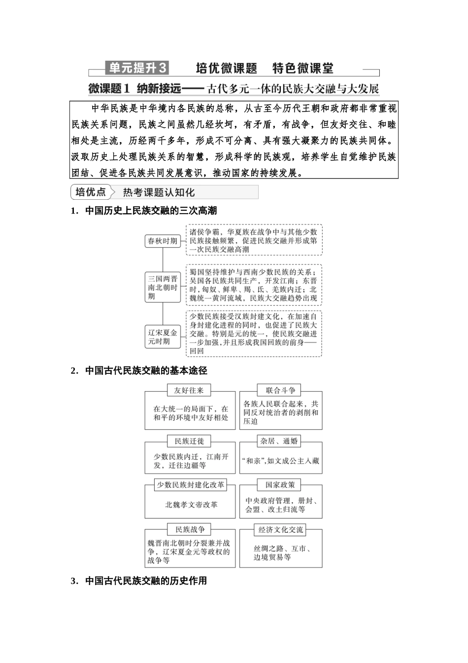 2026版《课堂新坐标》高三历史一轮复习江苏专版12第一编第三单元单元提升3培优微课题特色微课堂(1).docx_第1页