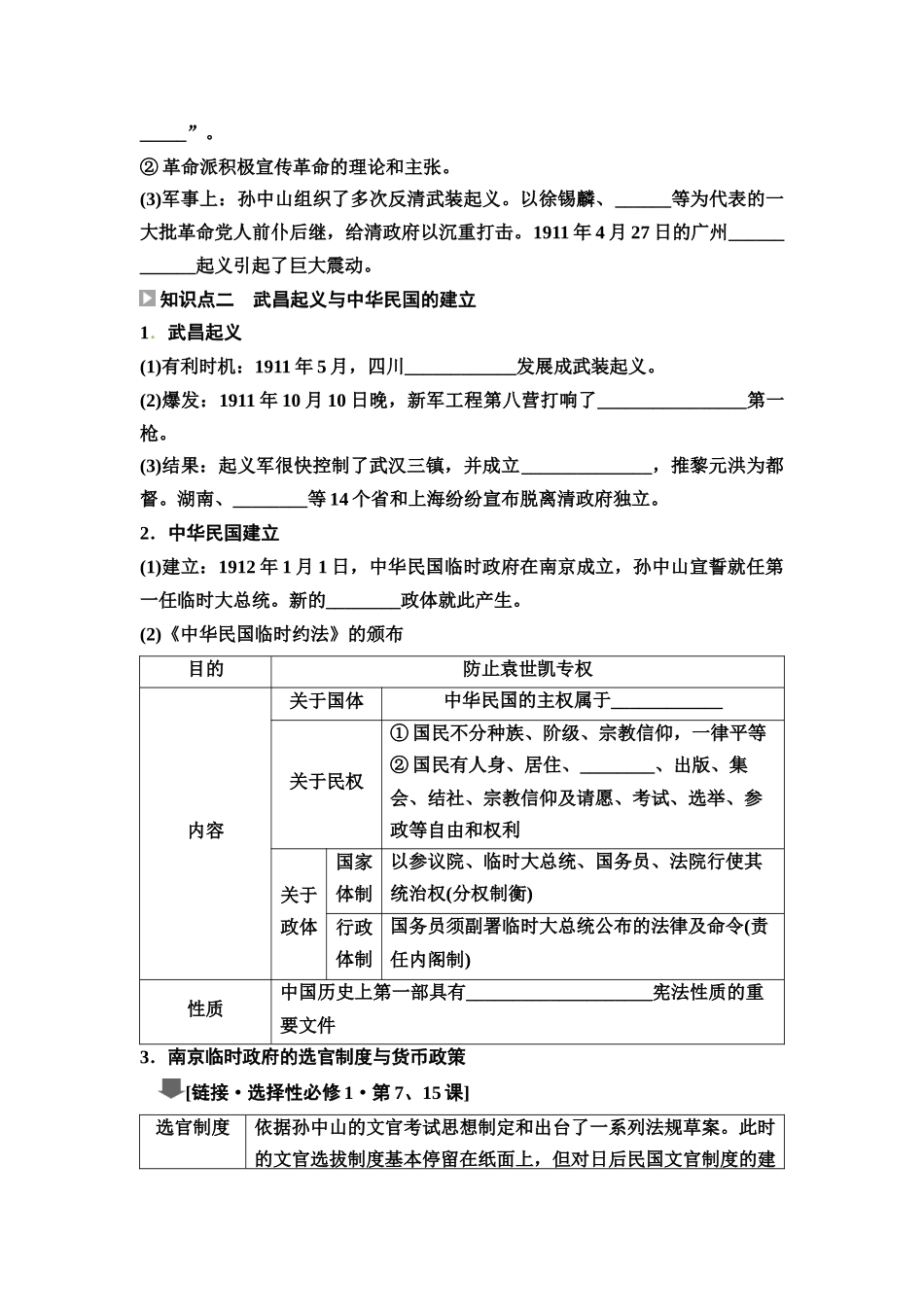 2026版《课堂新坐标》高三历史一轮复习江苏专版20第二编第五单元第15讲辛亥革命与中国社会的转型.docx_第2页