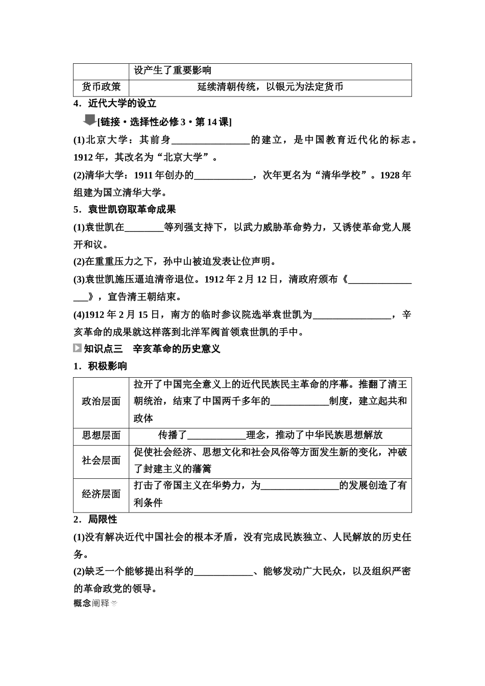 2026版《课堂新坐标》高三历史一轮复习江苏专版20第二编第五单元第15讲辛亥革命与中国社会的转型.docx_第3页