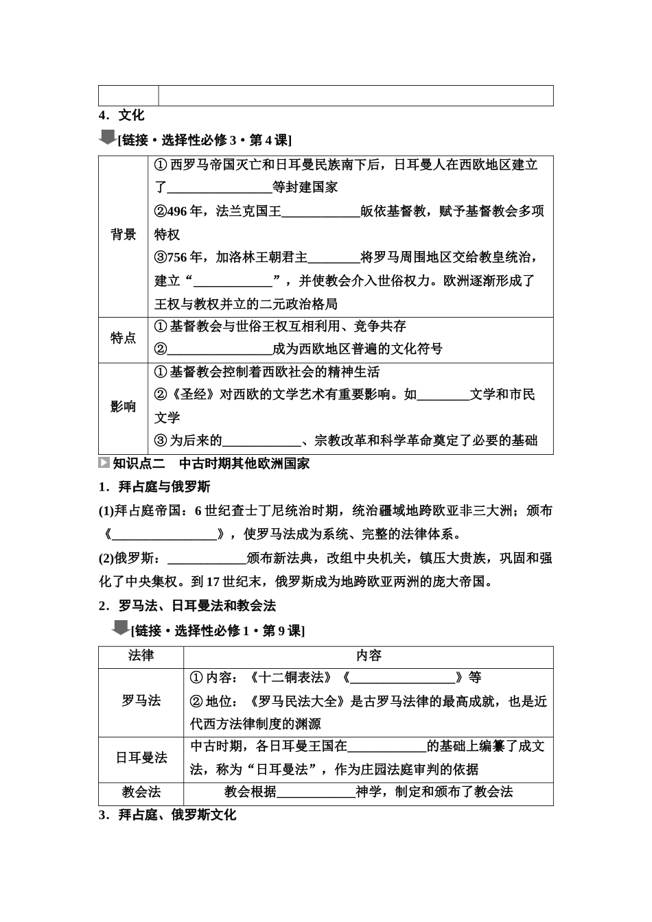 2026版《课堂新坐标》高三历史一轮复习江苏专版36第三编第八单元第27讲中古时期的世界.docx_第3页