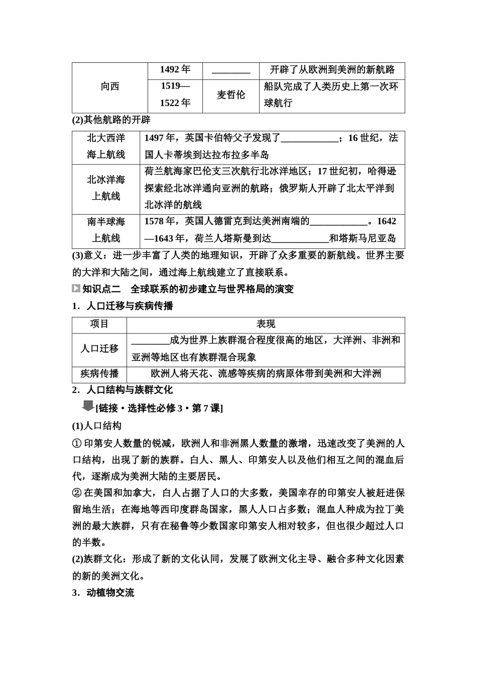 2026版《课堂新坐标》高三历史一轮复习江苏专版38第三编第九单元第28讲全球航路的开辟与世界格局的演变.docx_第3页