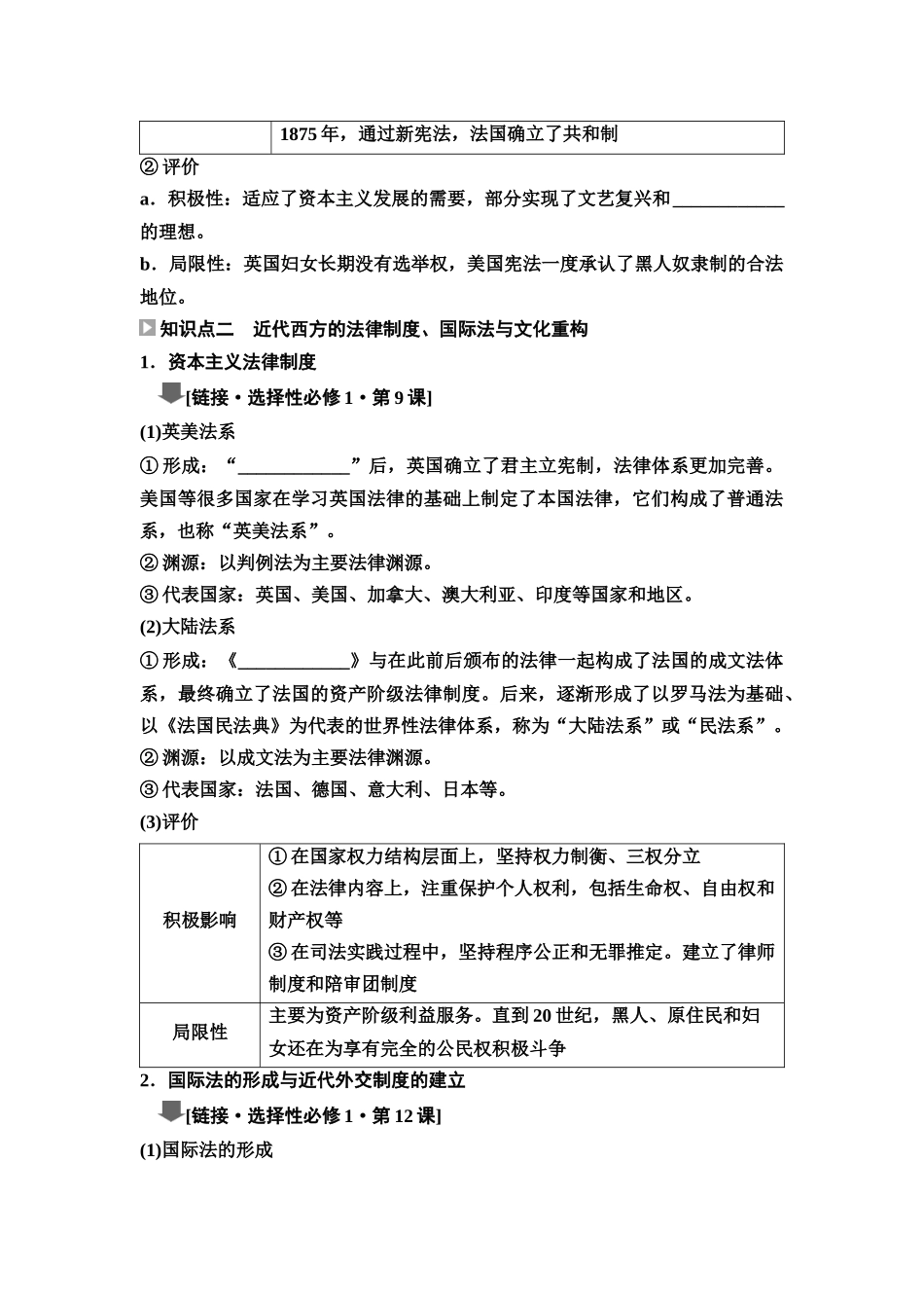 2026版《课堂新坐标》高三历史一轮复习江苏专版40第三编第九单元第30讲资产阶级革命与资本主义制度的确立.docx_第3页