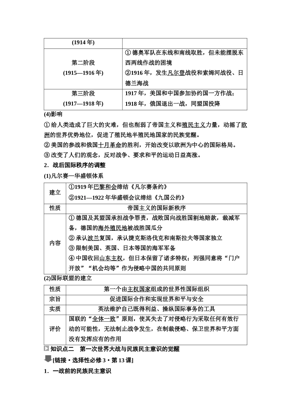 2026版《课堂新坐标》高三历史一轮复习江苏专版46第三编第十一单元第34讲第一次世界大战与战后国际秩序(1).docx_第3页