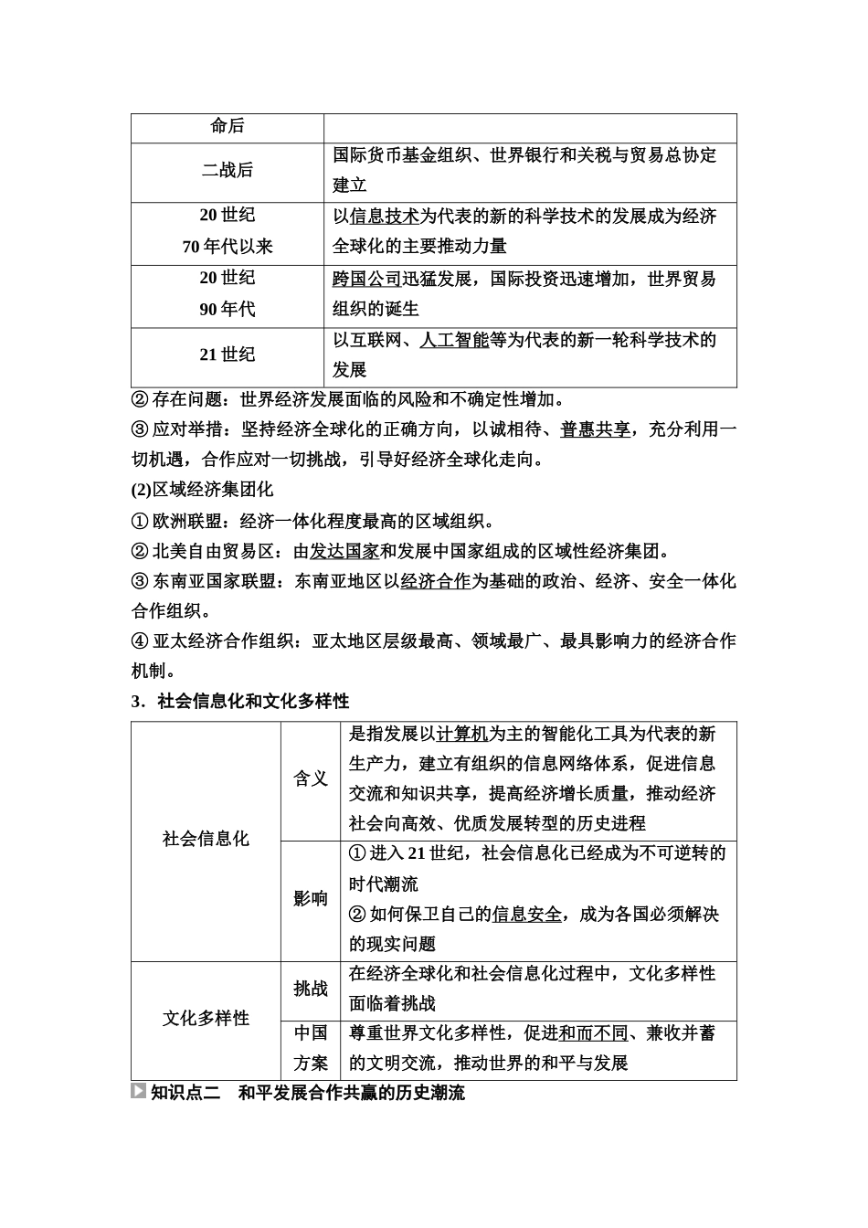 2026版《课堂新坐标》高三历史一轮复习江苏专版53第三编第十二单元第40讲当代世界发展的特点与主要趋势(1).docx_第2页