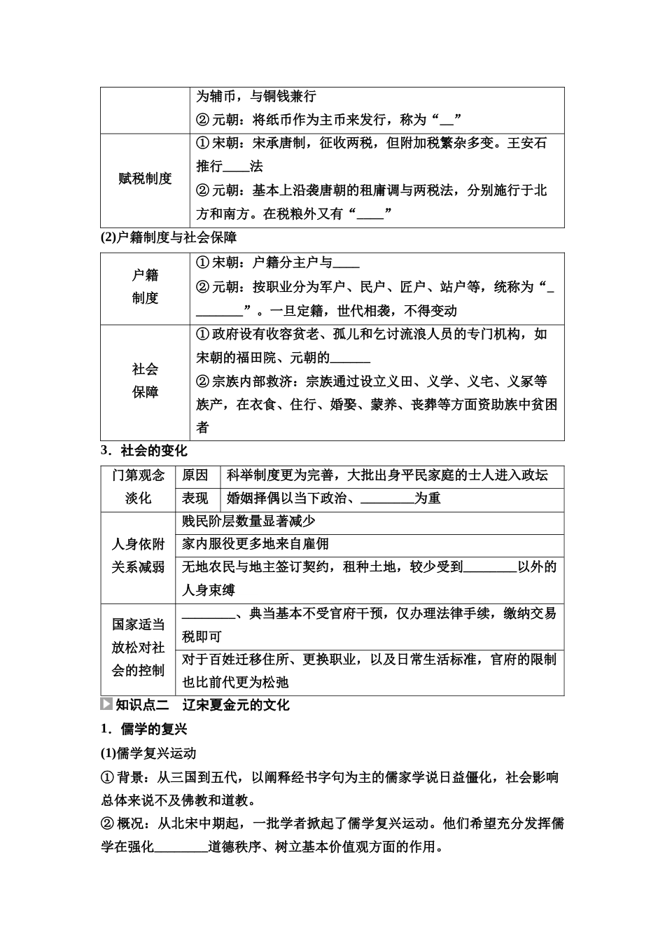 2026版《课堂新坐标》高三历史一轮复习通史版11第一编第三单元第9讲辽宋夏金元的经济、社会与文化(1).docx_第3页