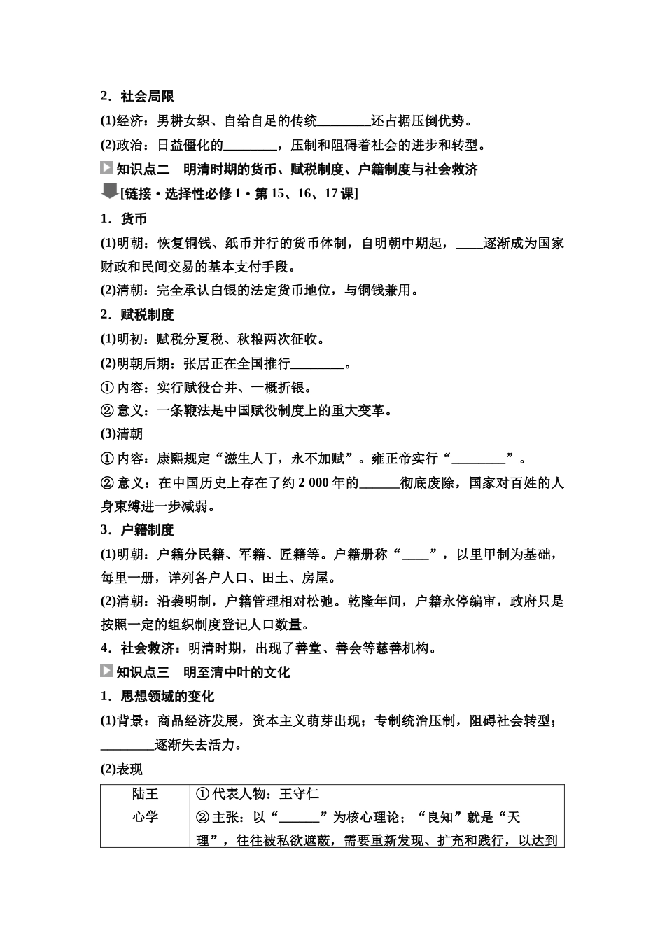 2026版《课堂新坐标》高三历史一轮复习通史版15第一编第四单元第12讲明至清中叶的经济与文化(1).docx_第2页