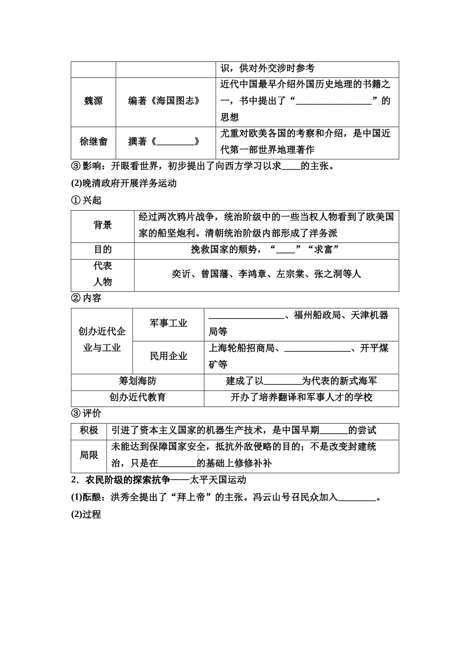 2026版《课堂新坐标》高三历史一轮复习通史版19第二编第五单元第14讲国家出路的探索与挽救民族危亡的斗争(1).docx_第2页