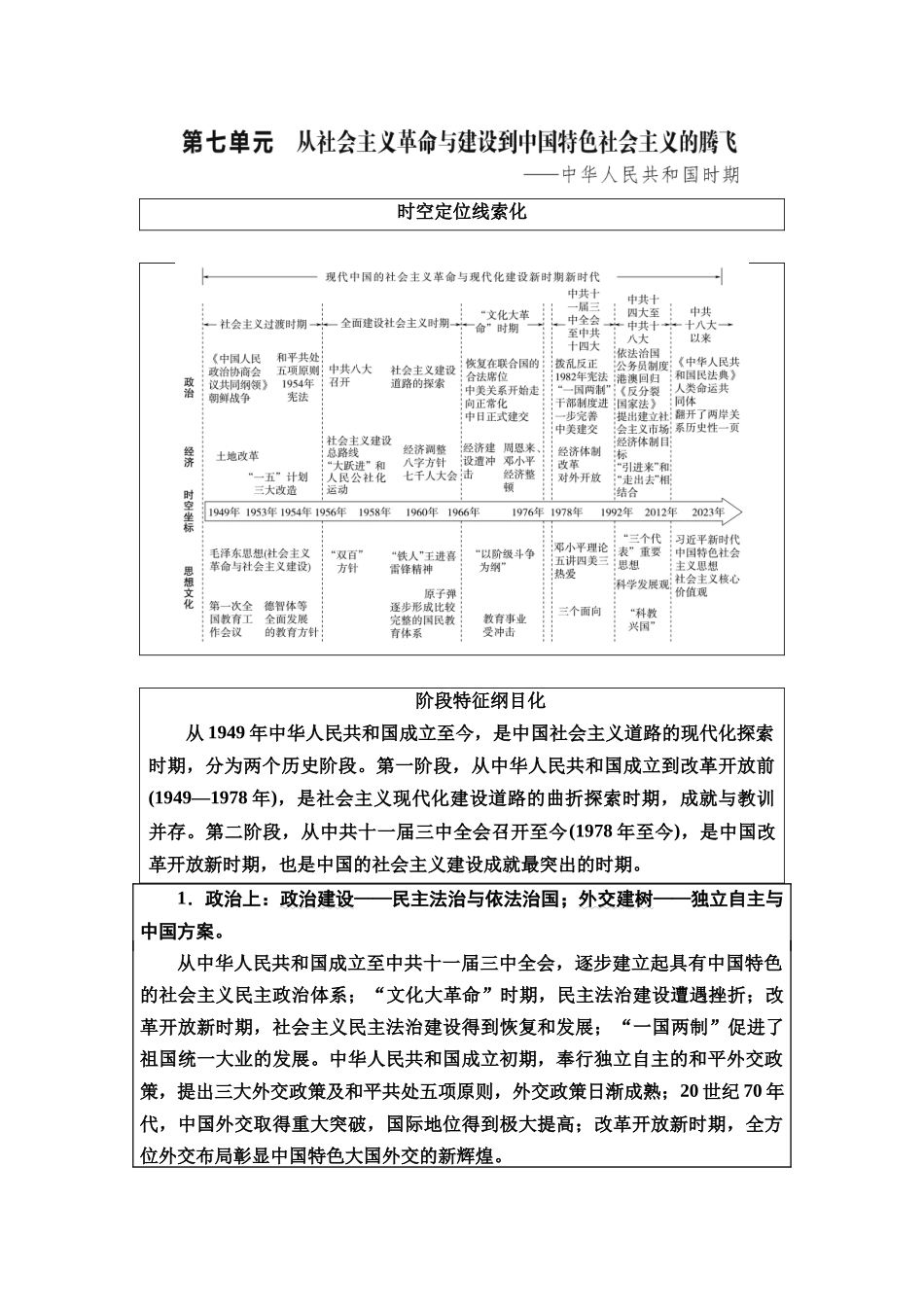 2026版《课堂新坐标》高三历史一轮复习通史版28第二编第七单元第21讲中华人民共和国成立和向社会主义的过渡.docx_第1页