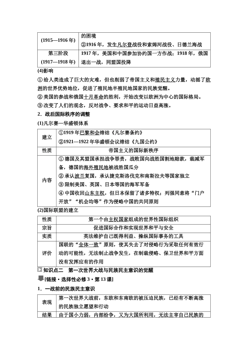 2026版《课堂新坐标》高三历史一轮复习通史版46第三编第十一单元第34讲第一次世界大战与战后国际秩序.docx_第3页