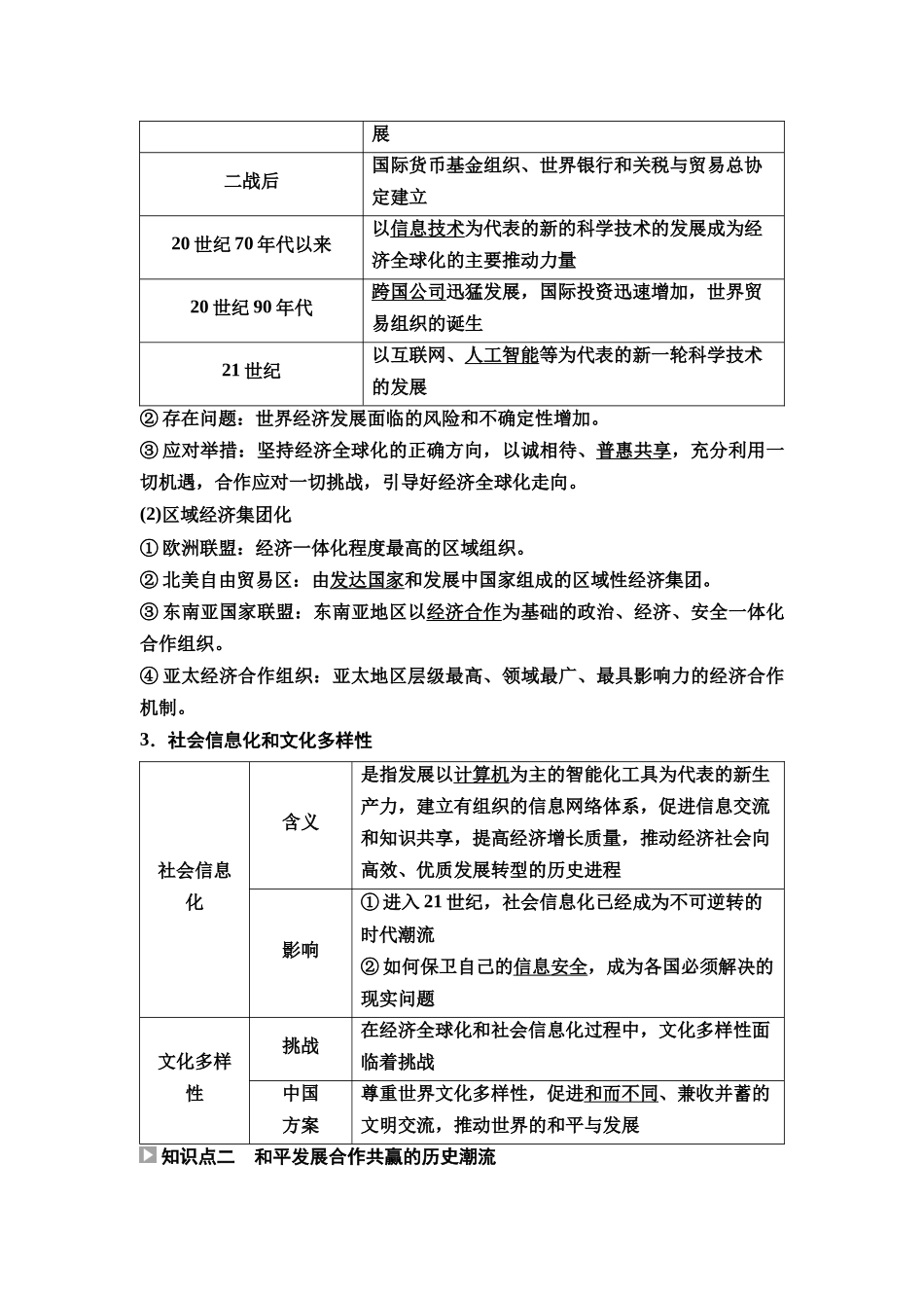 2026版《课堂新坐标》高三历史一轮复习通史版53第三编第十二单元第40讲当代世界发展的特点与主要趋势.docx_第2页