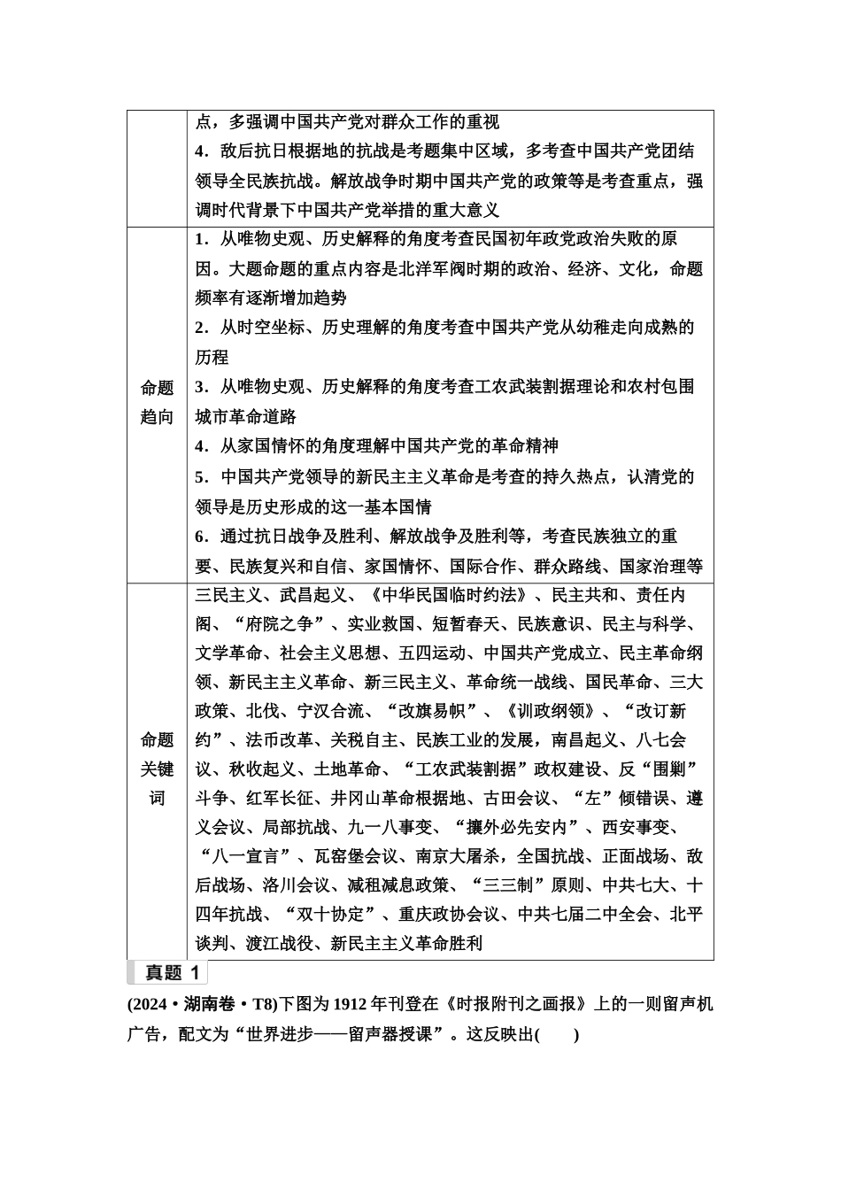 2026版《课堂新坐标》高三历史一轮复习通用版3命题区间七近代中国的抗争与探索(民国时期).docx_第3页