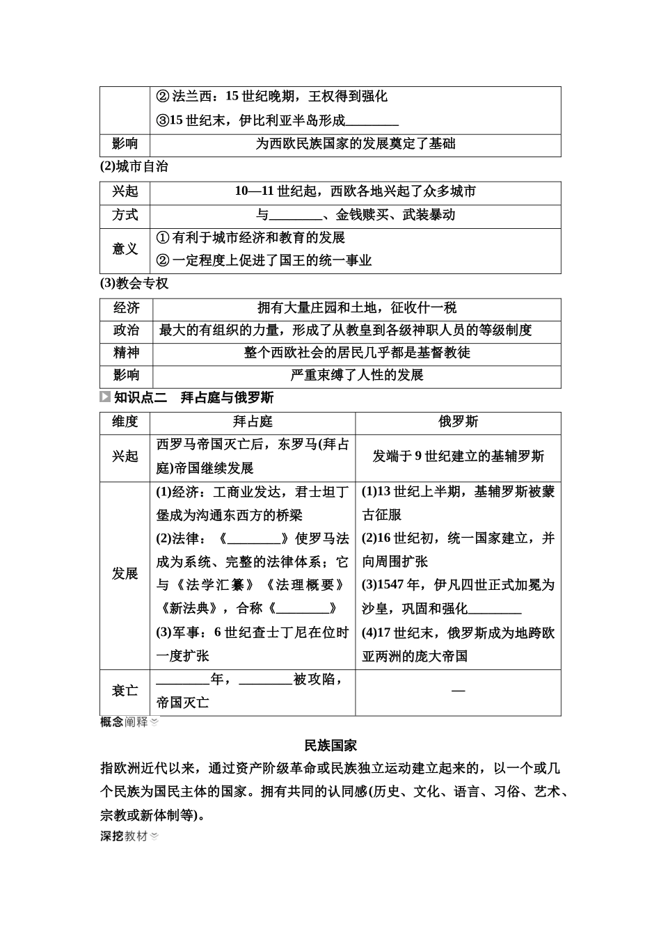 2026版《课堂新坐标》高三历史一轮复习通用版24中外历史纲要(下)第八单元第23讲中古时期的欧洲.docx_第2页