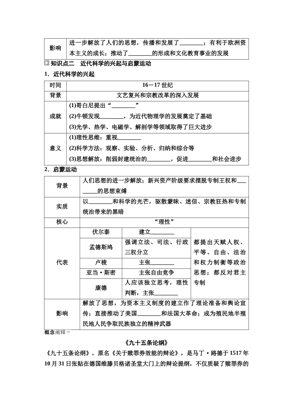 2026版《课堂新坐标》高三历史一轮复习通用版27中外历史纲要(下)第九单元第26讲欧洲的思想解放运动.docx_第2页