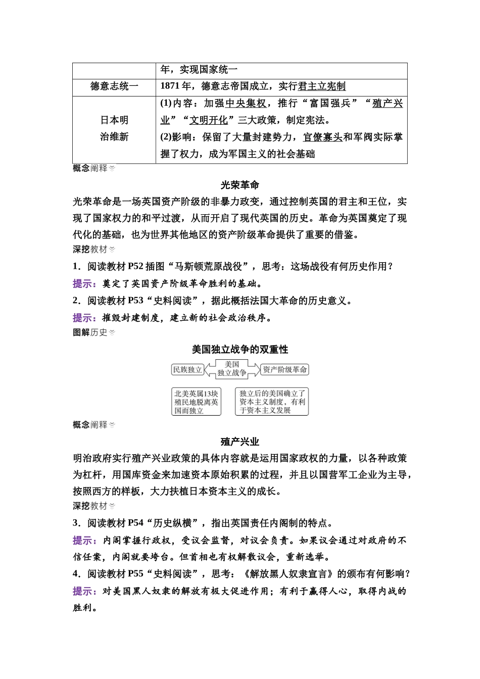 2026版《课堂新坐标》高三历史一轮复习通用版36中外历史纲要(下)第九单元第27讲资产阶级革命与资本主义制度的确立.docx_第3页