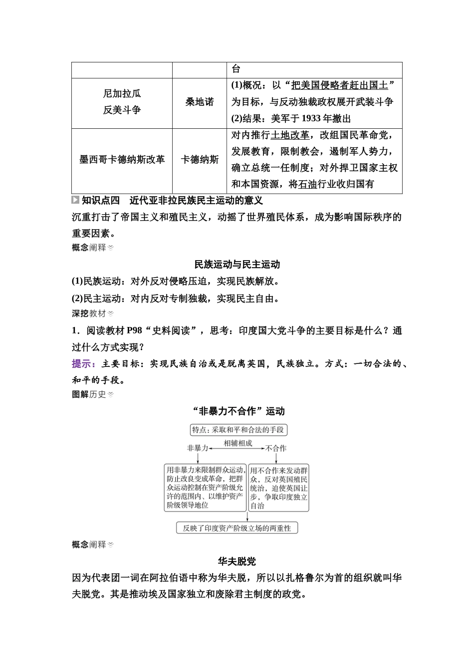 2026版《课堂新坐标》高三历史一轮复习通用版44中外历史纲要(下)第十一单元第33讲亚非拉民族民主运动的高涨.docx_第2页