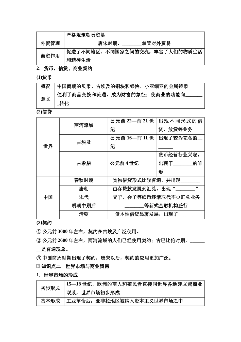 2026版《课堂新坐标》高三历史一轮复习通用版49选择性必修2第十四单元第47讲商业贸易与日常生活.docx_第2页