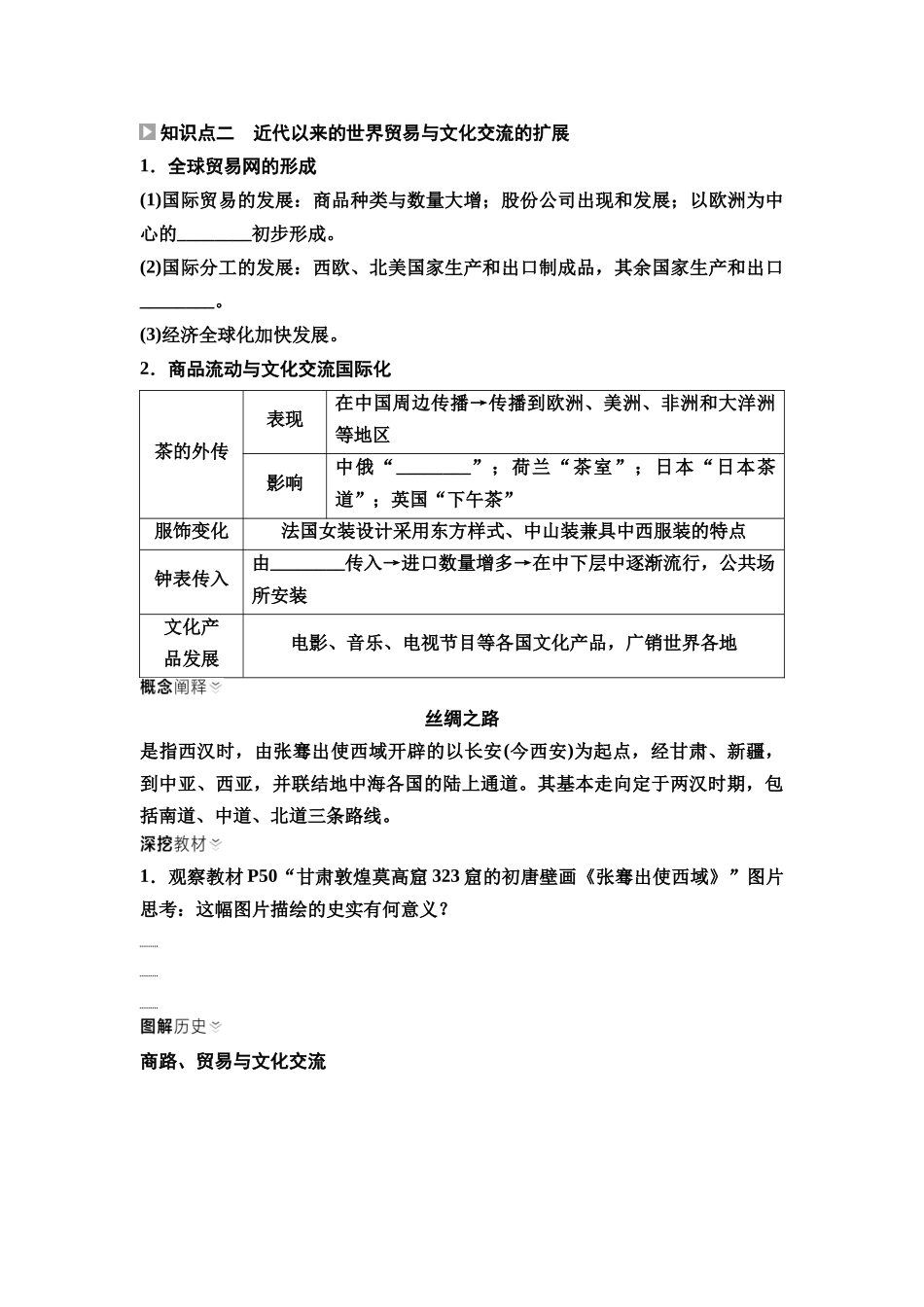 2026版《课堂新坐标》高三历史一轮复习通用版56选择性必修3第十五单元第54讲商路、贸易与文化交流.docx_第2页