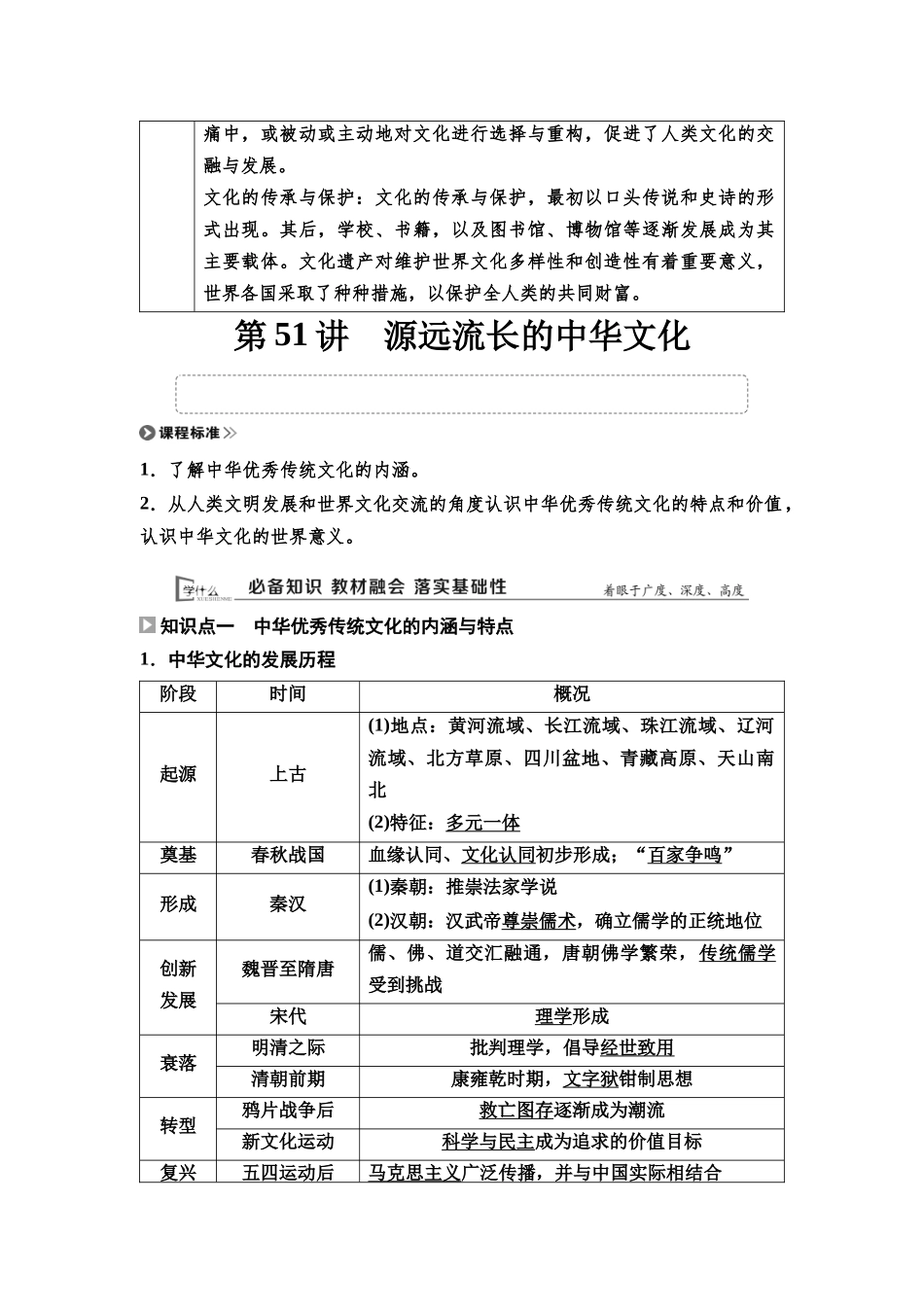 2026版《课堂新坐标》高三历史一轮复习通用版67选择性必修3第十五单元第51讲源远流长的中华文化.docx_第2页