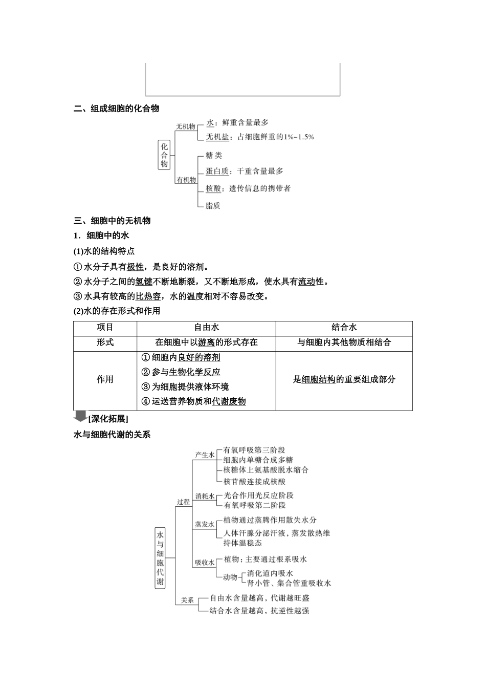 2026版《课堂新坐标》高三生物学一轮复习不定项版02必修1第一单元第2讲细胞中的无机物、糖类和脂质.docx_第2页