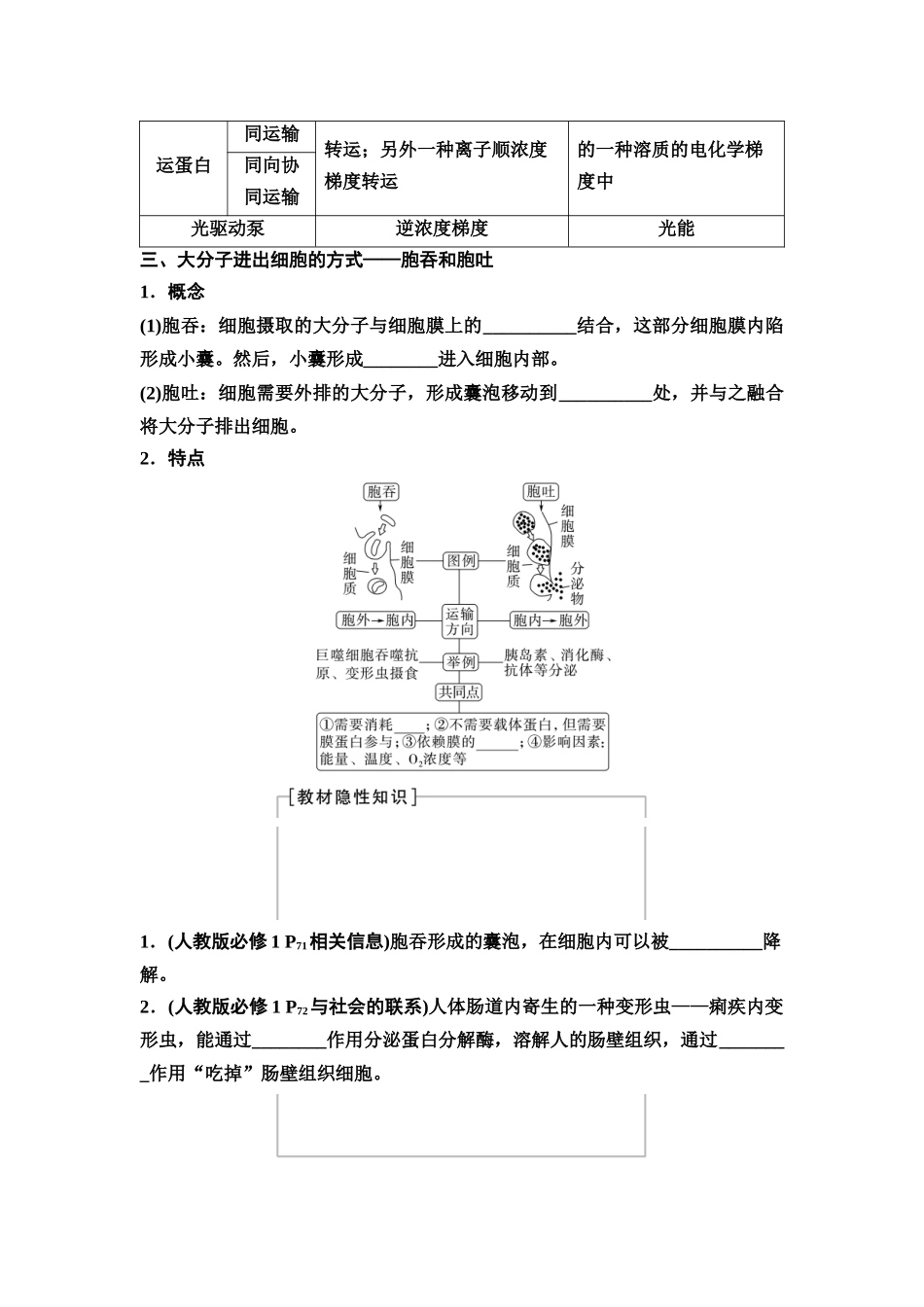 2026版《课堂新坐标》高三生物学一轮复习不定项版09必修1第二单元第7讲物质出入细胞的方式及影响因素(1).docx_第3页