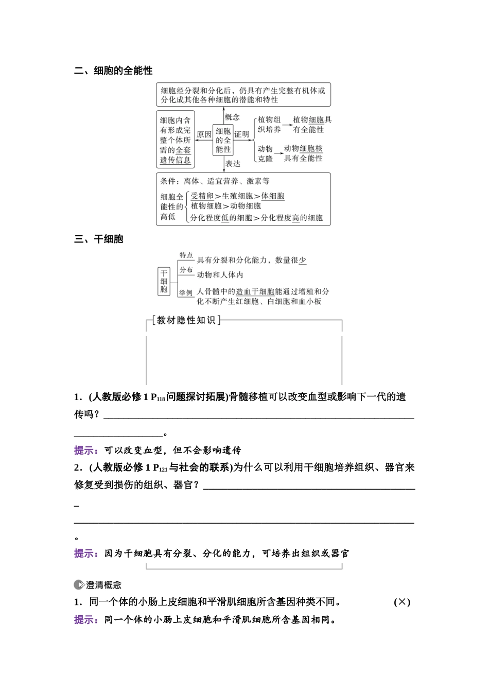 2026版《课堂新坐标》高三生物学一轮复习不定项版22必修1第三单元第16讲细胞的分化、衰老和死亡.docx_第2页
