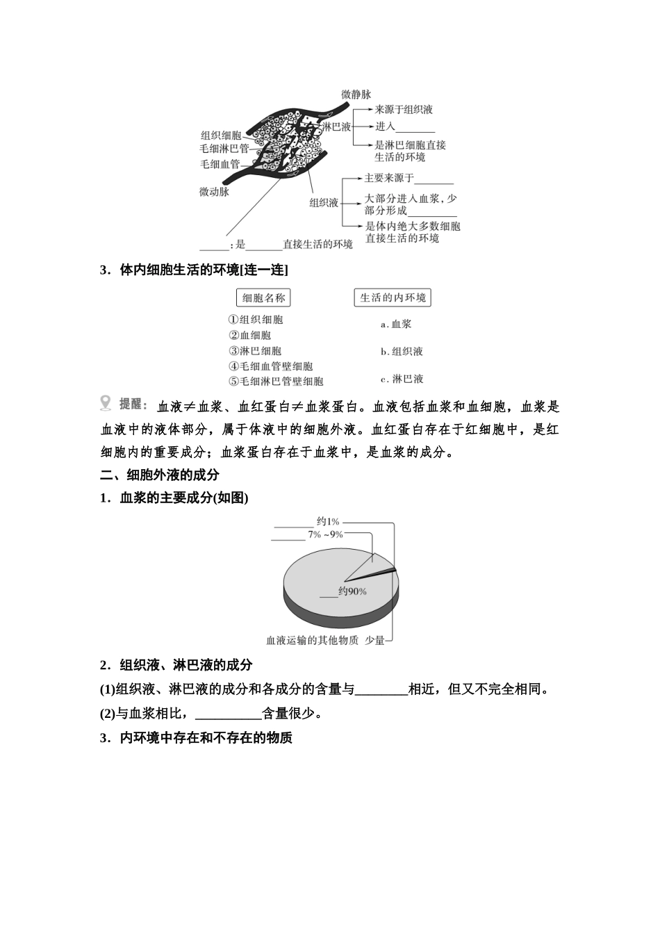 2026版《课堂新坐标》高三生物学一轮复习不定项版47选择性必修1第七单元第32讲人体的内环境与稳态(1).docx_第2页