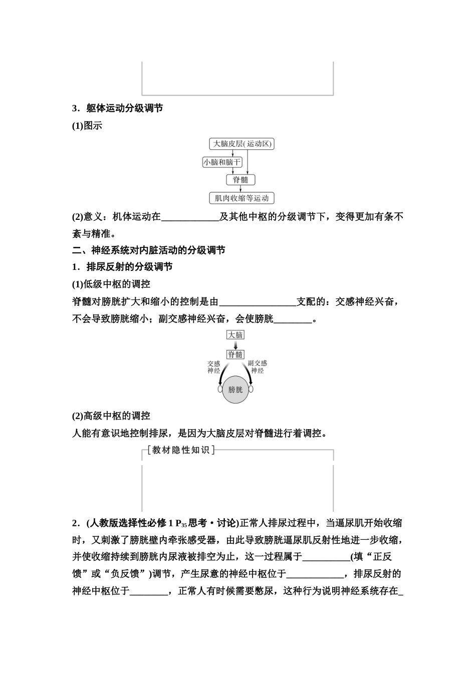 2026版《课堂新坐标》高三生物学一轮复习不定项版51选择性必修1第七单元第35讲神经系统的分级调节及人脑的高级功能(1).docx_第2页