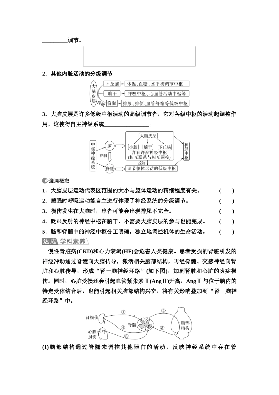 2026版《课堂新坐标》高三生物学一轮复习不定项版51选择性必修1第七单元第35讲神经系统的分级调节及人脑的高级功能(1).docx_第3页
