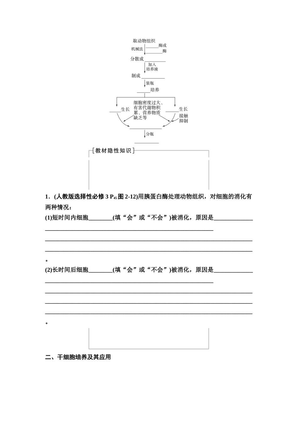 2026版《课堂新坐标》高三生物学一轮复习不定项版75选择性必修3第九单元第53讲动物细胞工程(1).docx_第2页