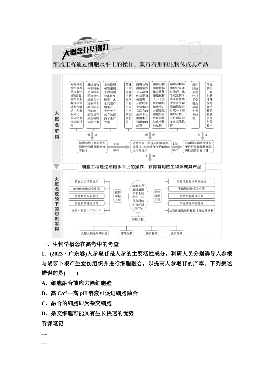 2026版《课堂新坐标》高三生物学一轮复习不定项版77选择性必修3第九单元大概念升华课8.docx_第1页