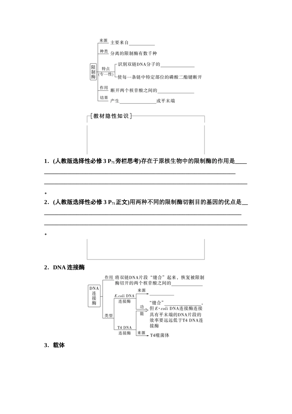 2026版《课堂新坐标》高三生物学一轮复习不定项版78选择性必修3第九单元第55讲重组DNA技术的基本工具(1).docx_第2页