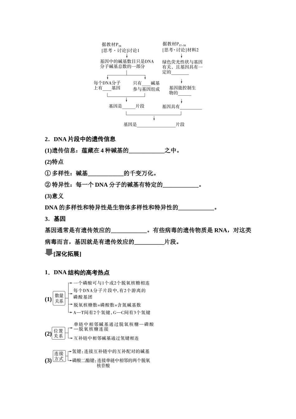 2026版《课堂新坐标》高三生物学一轮复习单选版36必修2第五单元第26讲DNA的结构、复制和基因的本质(1).docx_第3页