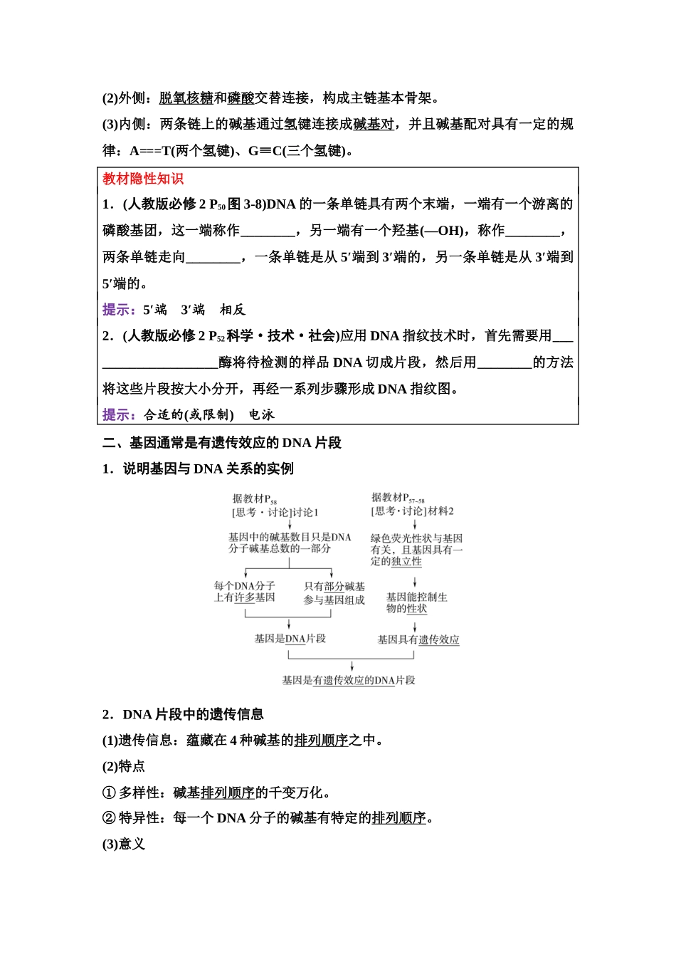2026版《课堂新坐标》高三生物学一轮复习单选版36必修2第五单元第26讲DNA的结构、复制和基因的本质.docx_第2页