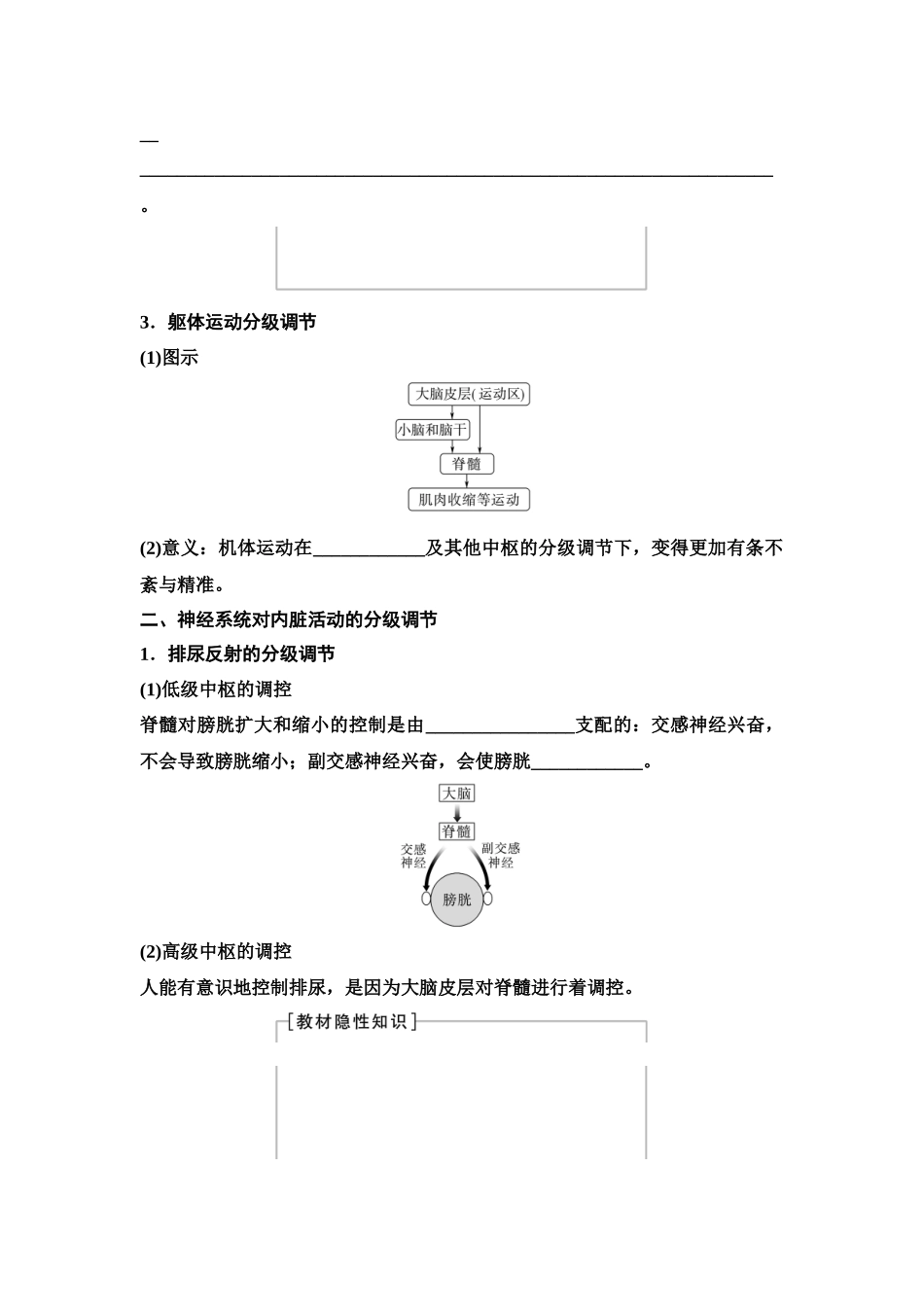 2026版《课堂新坐标》高三生物学一轮复习单选版51选择性必修1第七单元第35讲神经系统的分级调节及人脑的高级功能(1).docx_第2页