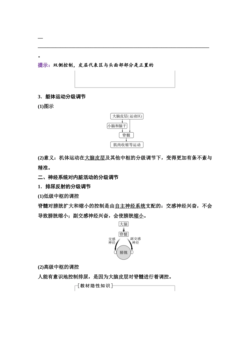 2026版《课堂新坐标》高三生物学一轮复习单选版51选择性必修1第七单元第35讲神经系统的分级调节及人脑的高级功能.docx_第2页