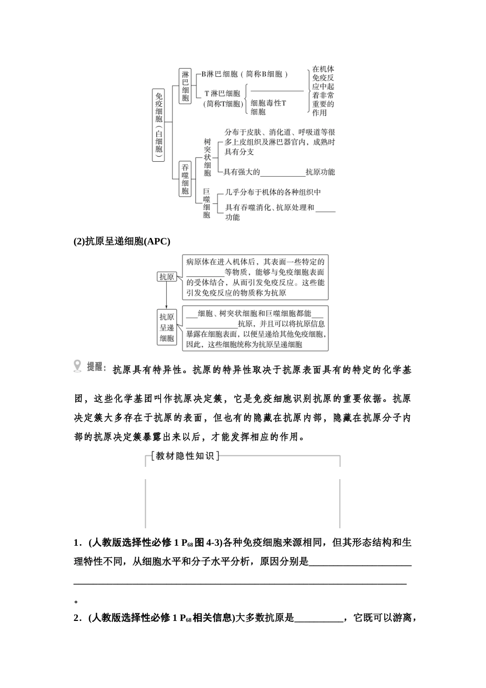 2026版《课堂新坐标》高三生物学一轮复习单选版54选择性必修1第七单元第38讲免疫调节(1).docx_第2页