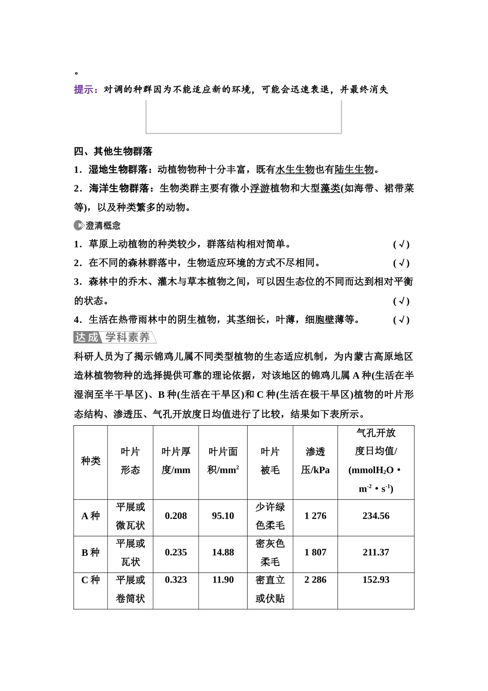 2026版《课堂新坐标》高三生物学一轮复习单选版64选择性必修2第八单元第45讲群落的主要类型和演替.docx_第3页
