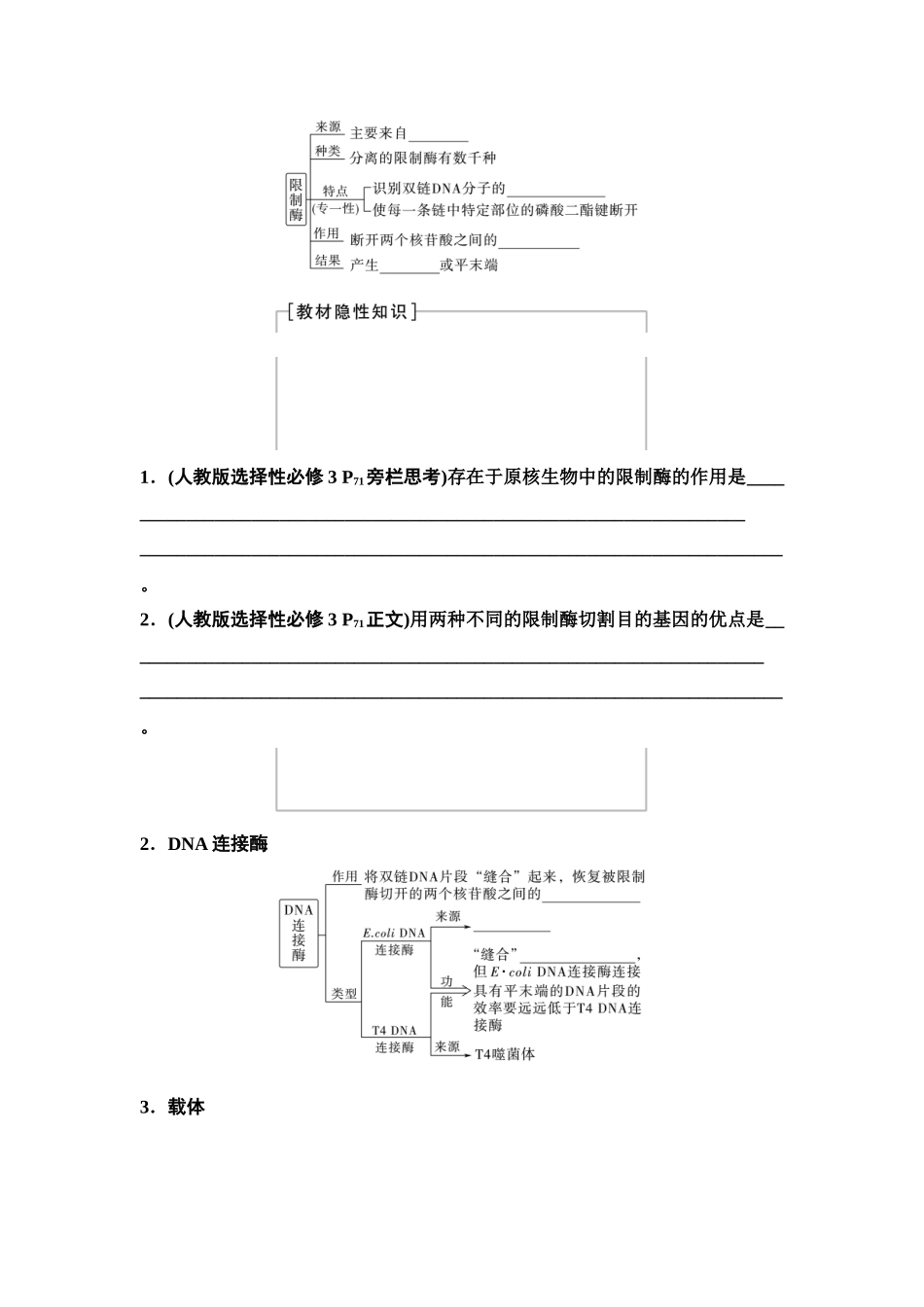 2026版《课堂新坐标》高三生物学一轮复习单选版78选择性必修3第九单元第55讲重组DNA技术的基本工具(1).docx_第2页