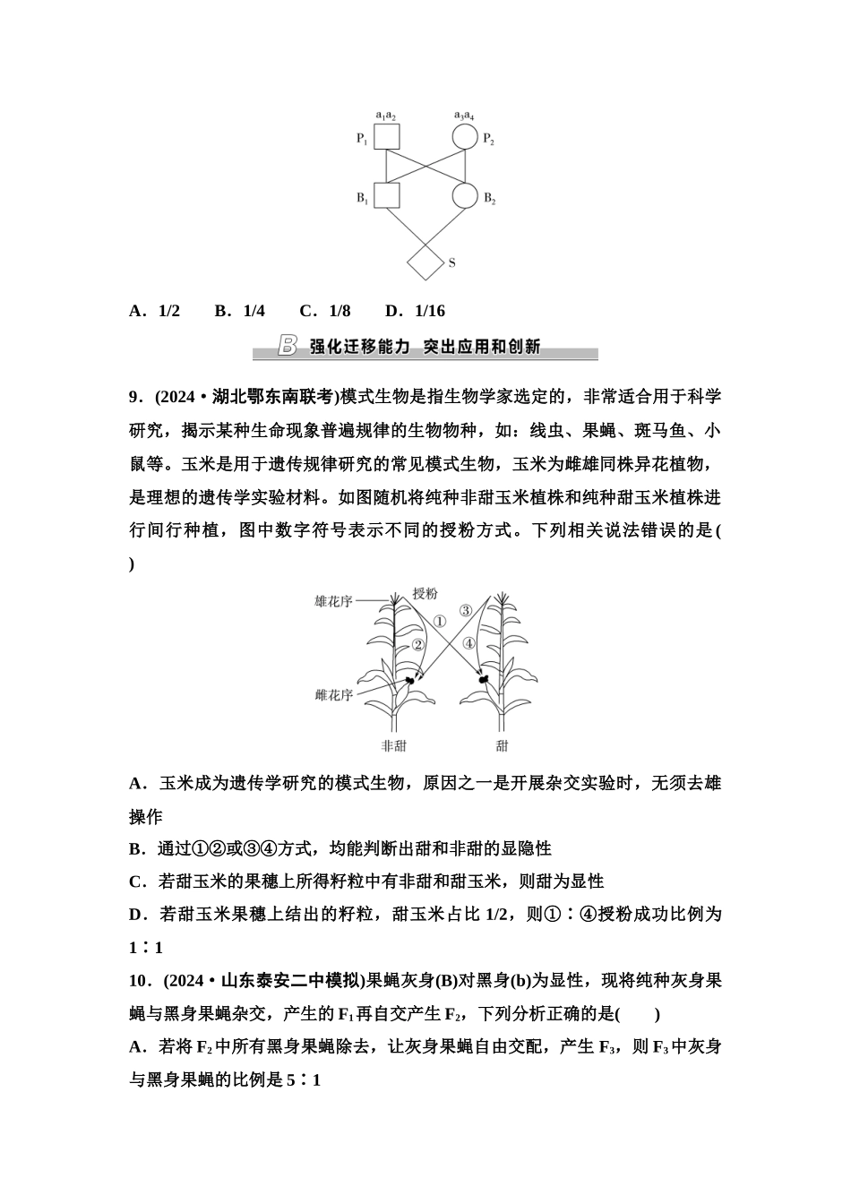 2026版《课堂新坐标》高三生物学一轮复习单选版课时数智作业18基因分离定律的题型突破.docx_第3页