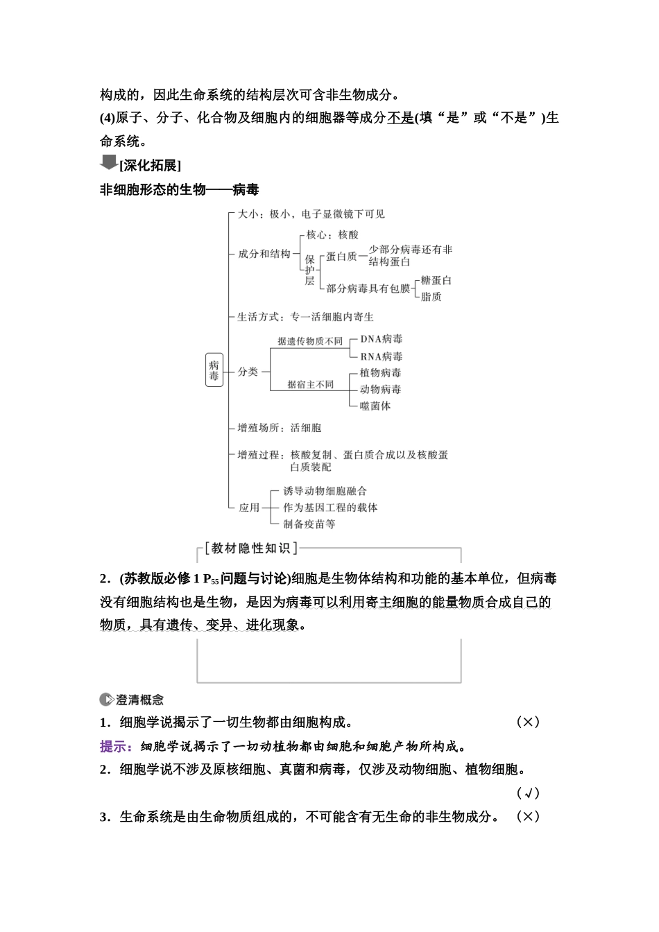 2026版《课堂新坐标》高三生物学一轮复习江苏专版01必修1第一单元第1讲走近细胞.docx_第3页