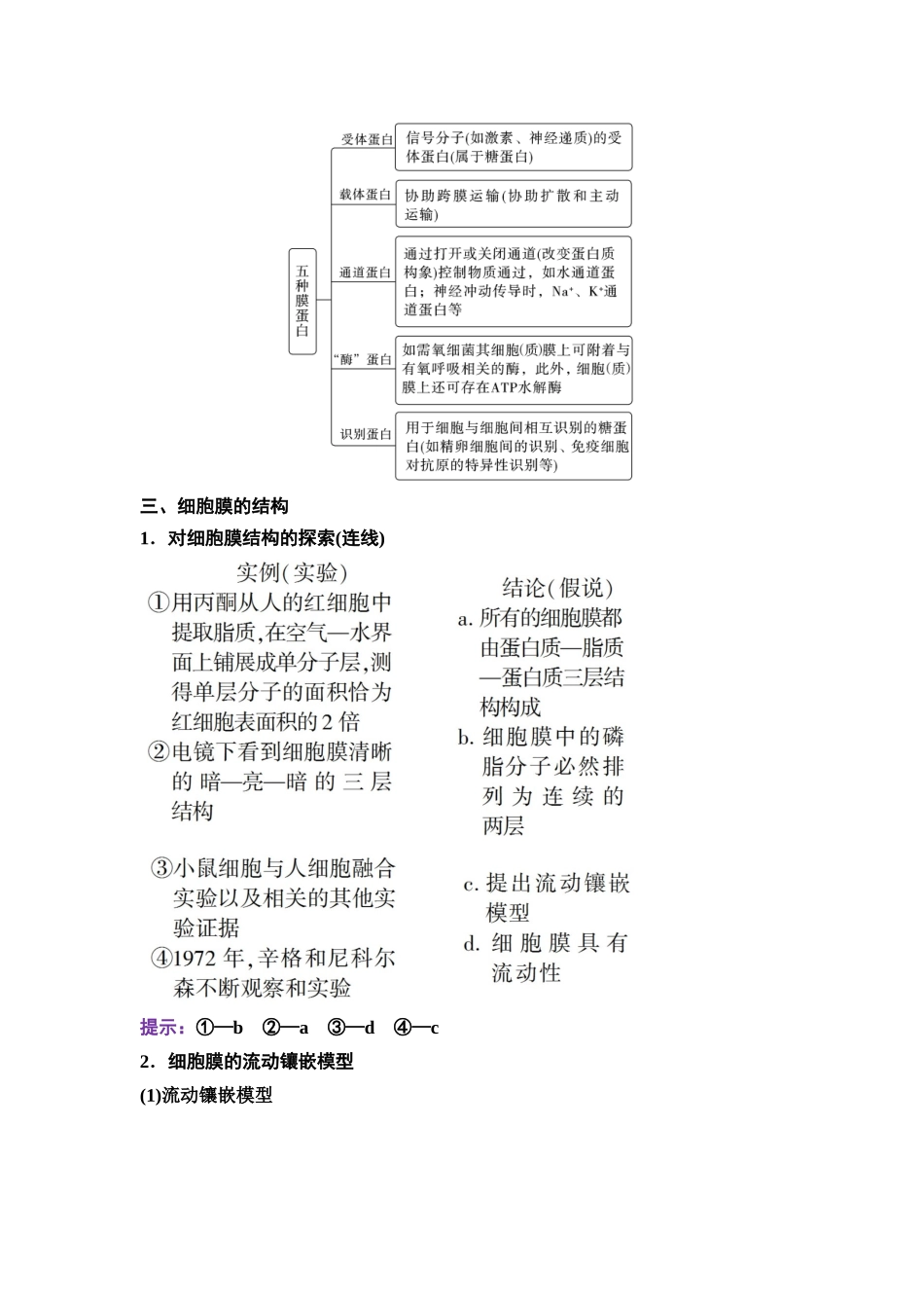 2026版《课堂新坐标》高三生物学一轮复习江苏专版04必修1第一单元第4讲细胞(质)膜和细胞核.docx_第3页