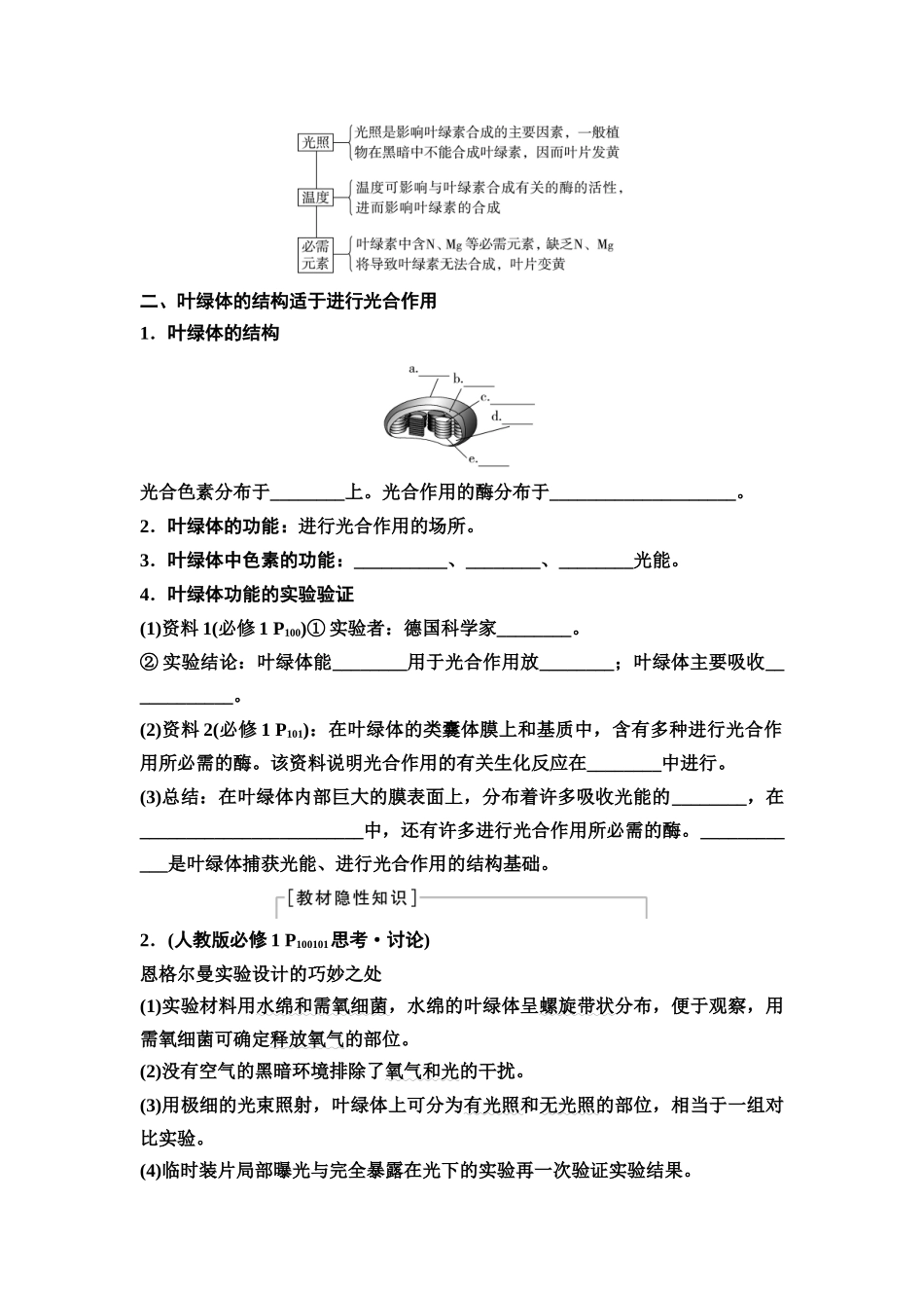 2026版《课堂新坐标》高三生物学一轮复习江苏专版13必修1第二单元第11讲捕获光能的色素和结构(1).docx_第2页