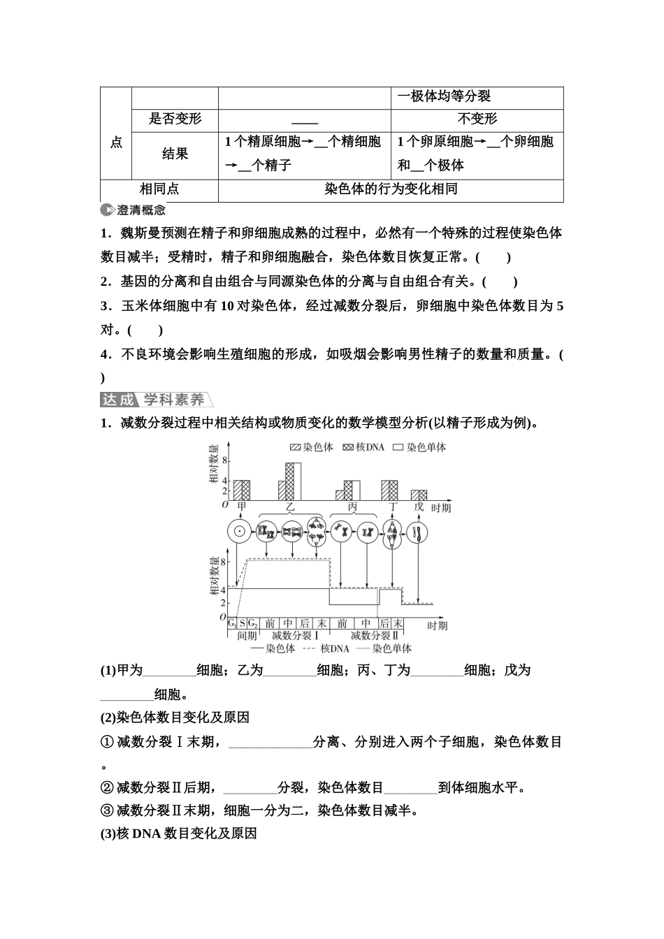 2026版《课堂新坐标》高三生物学一轮复习江苏专版19必修1第三单元第15讲减数分裂和受精作用(1).docx_第3页