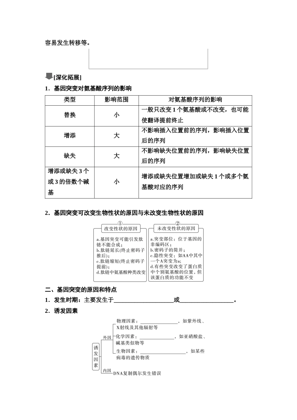 2026版《课堂新坐标》高三生物学一轮复习江苏专版38必修2第六单元第29讲基因突变和基因重组(1).docx_第3页