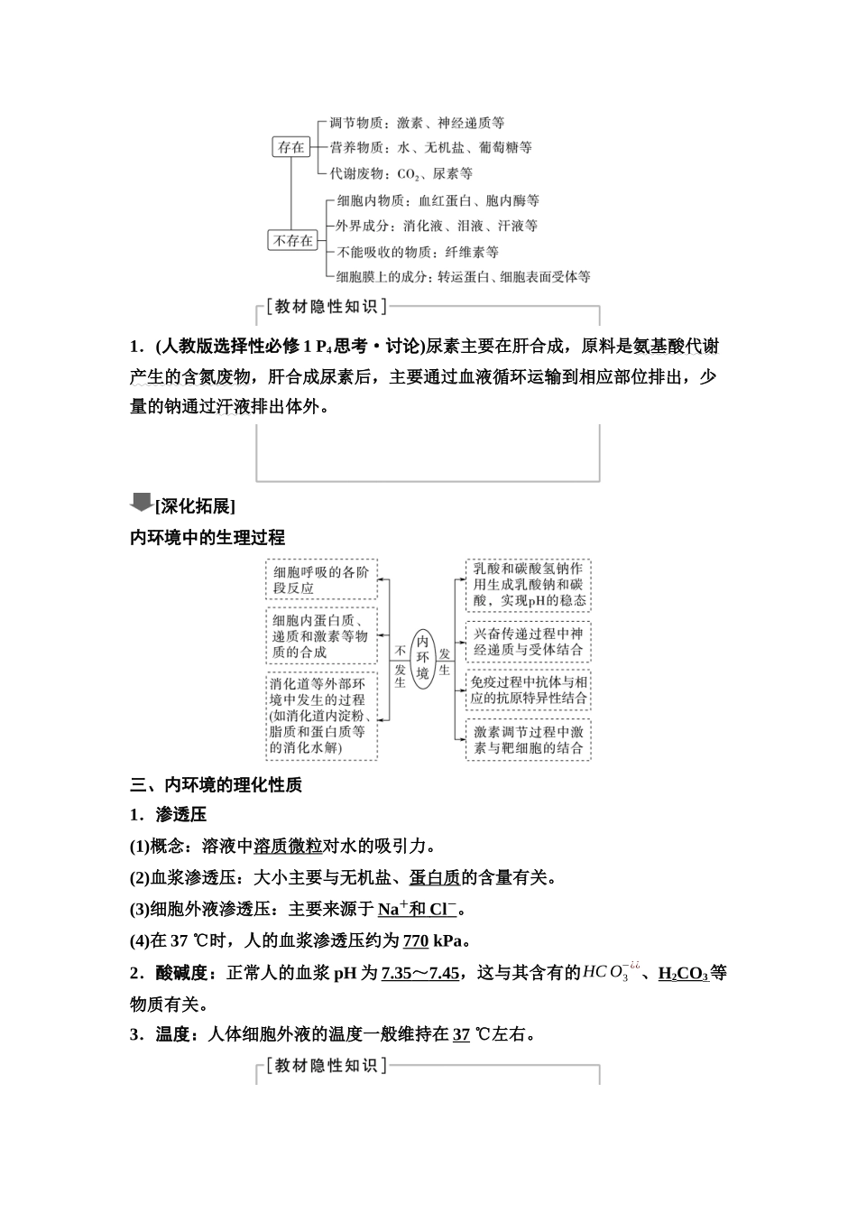 2026版《课堂新坐标》高三生物学一轮复习江苏专版43选择性必修1第七单元第32讲人体的内环境与稳态.docx_第3页